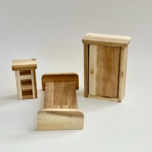 Wooden Dollhouse Furniture - Bedroom