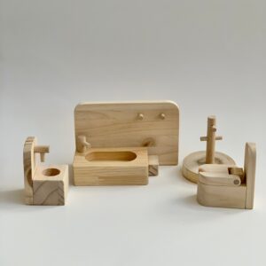 Wooden Dollhouse Furniture - Bathroom