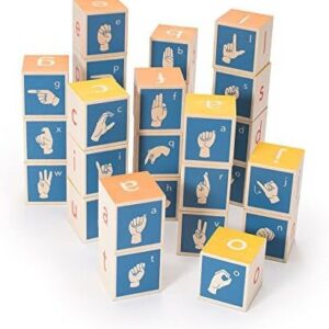 Uncle Goose American Sign Language Blocks - Made in USA