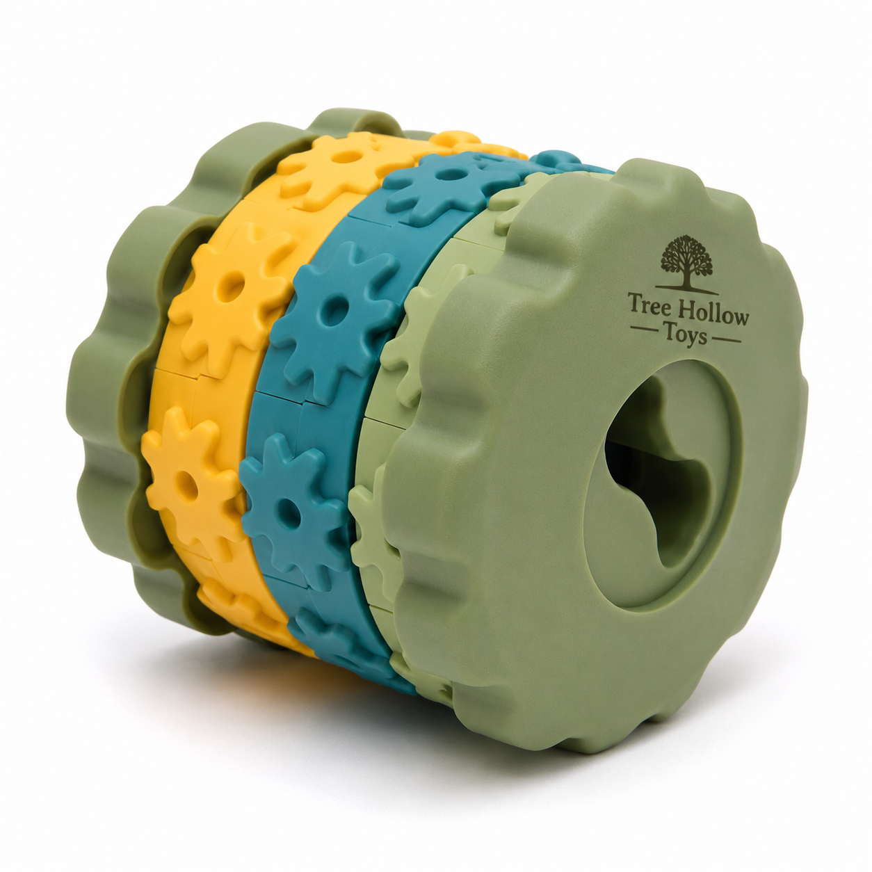 Tree Hollow Toys Interactive Gear Roller Dog Toy for Aggressive Chewers – Durable Treat Dispensing Puzzle Toy for Medium & Large Dogs - Image 5