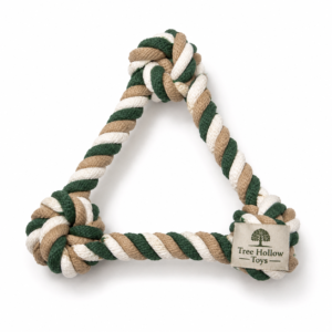 Tree Hollow Toys Braided Rope Tug Dog Toy – Durable Cotton Chew & Interactive Tug Toy for Medium and Large Dogs