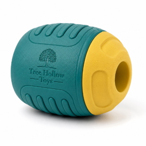 Tree Hollow Toys Interactive Treat Dispensing Dog Toy – Durable Rubber Puzzle Chew Toy for Medium & Large Dogs
