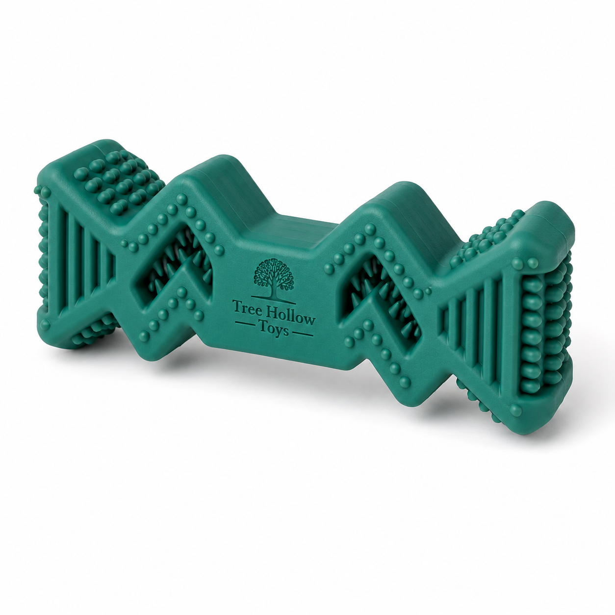 Tree Hollow Toys Zigzag Dental Chew Dog Toy for Aggressive Chewers – Textured Rubber Teeth Cleaning Toy for Medium & Large Dogs - Image 3