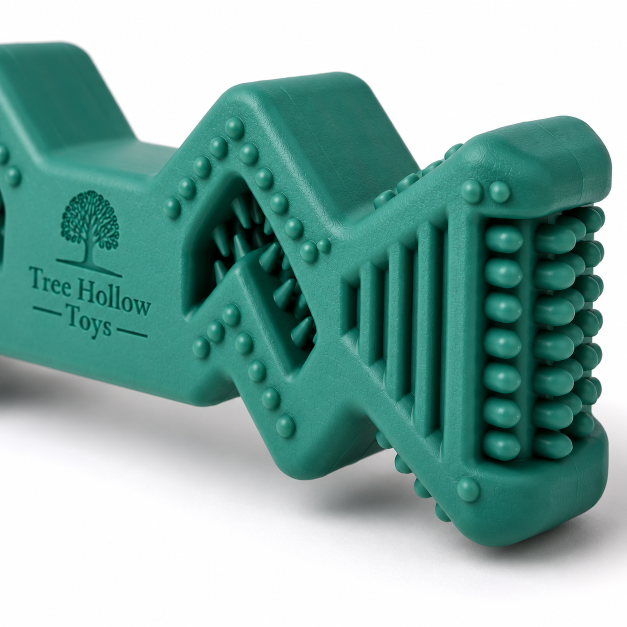 Tree Hollow Toys Zigzag Dental Chew Dog Toy for Aggressive Chewers – Textured Rubber Teeth Cleaning Toy for Medium & Large Dogs - Image 2