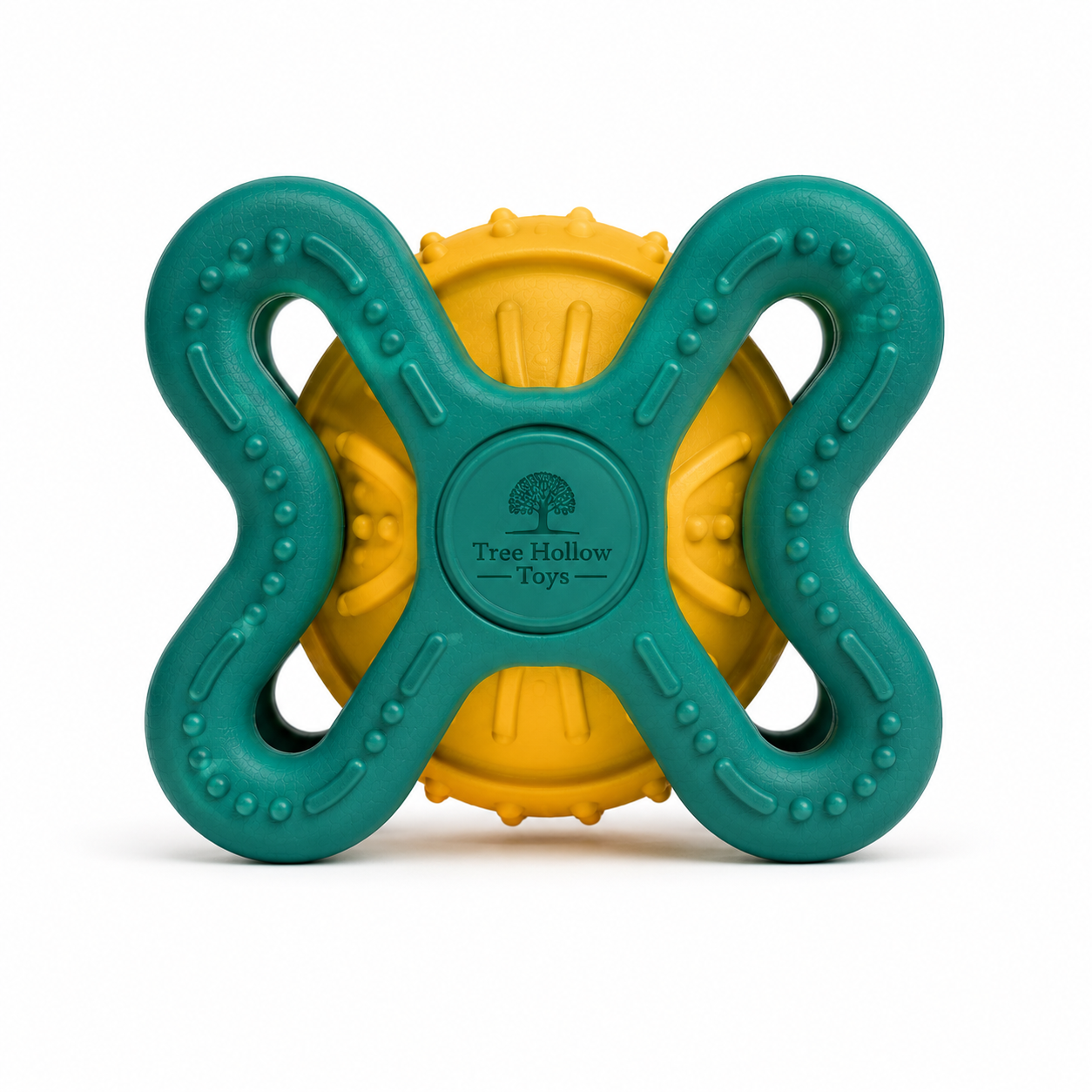 Tree Hollow Toys Interactive Grip Wheel Dog Toy – Durable Rubber Chew & Rolling Dental Toy for Dogs