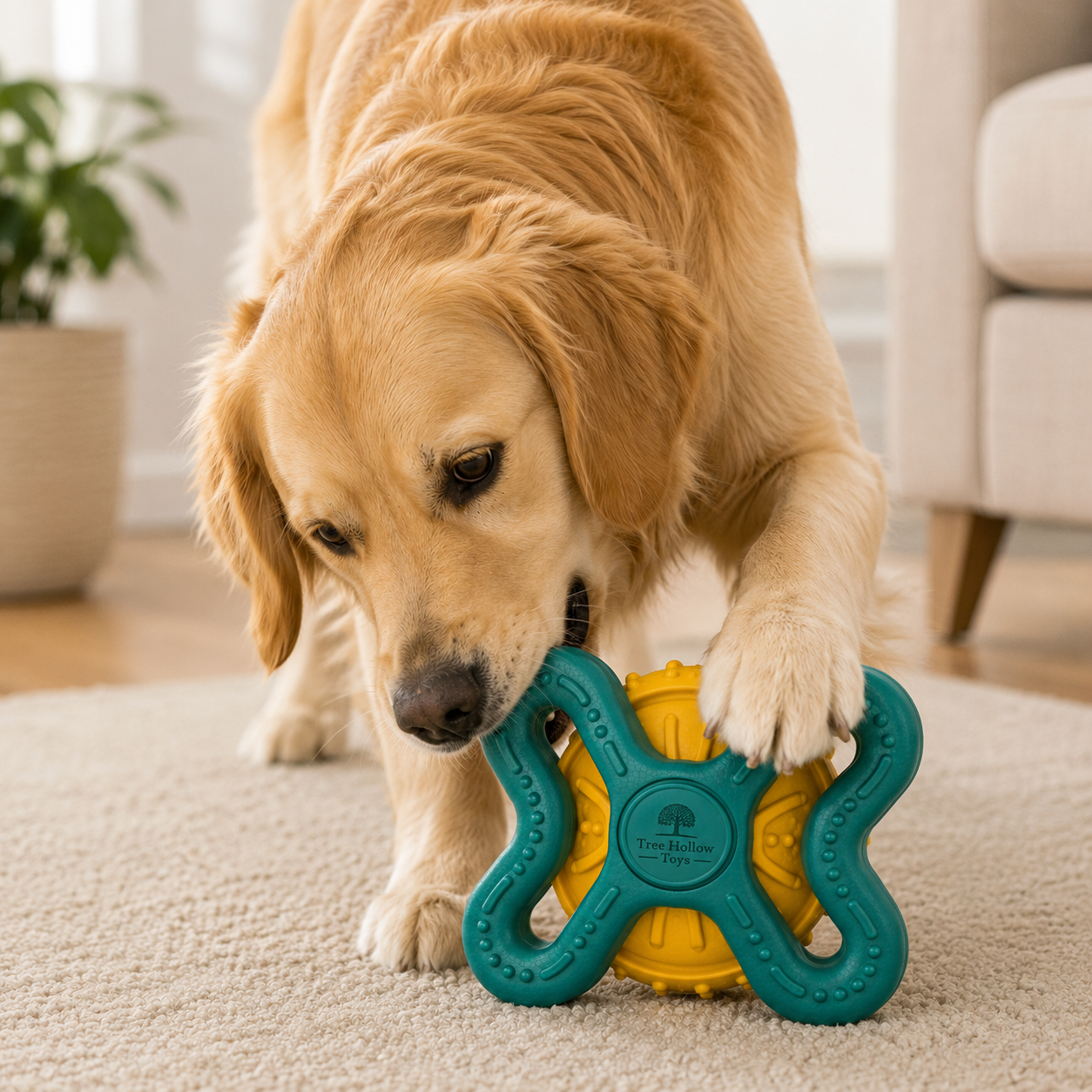 Tree Hollow Toys Interactive Grip Wheel Dog Toy – Durable Rubber Chew & Rolling Dental Toy for Dogs - Image 5